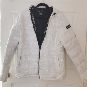 Calvin Klein CK Men's Large White Puffer Jacket